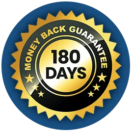 MetamorphX  180-Day Money-Back Guarantee Badge - Risk-Free Weight Loss